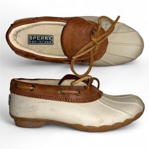 Sperry Salt Water 1 Eye Neutral Duck Shoe Bootie size 5